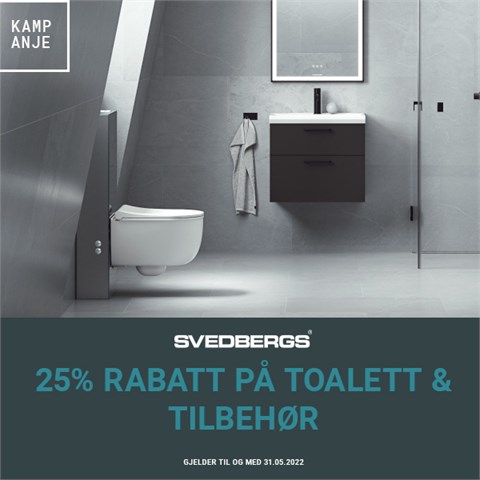 Toalett og tilbehør - 25% - Svedbergs - VVSkupp